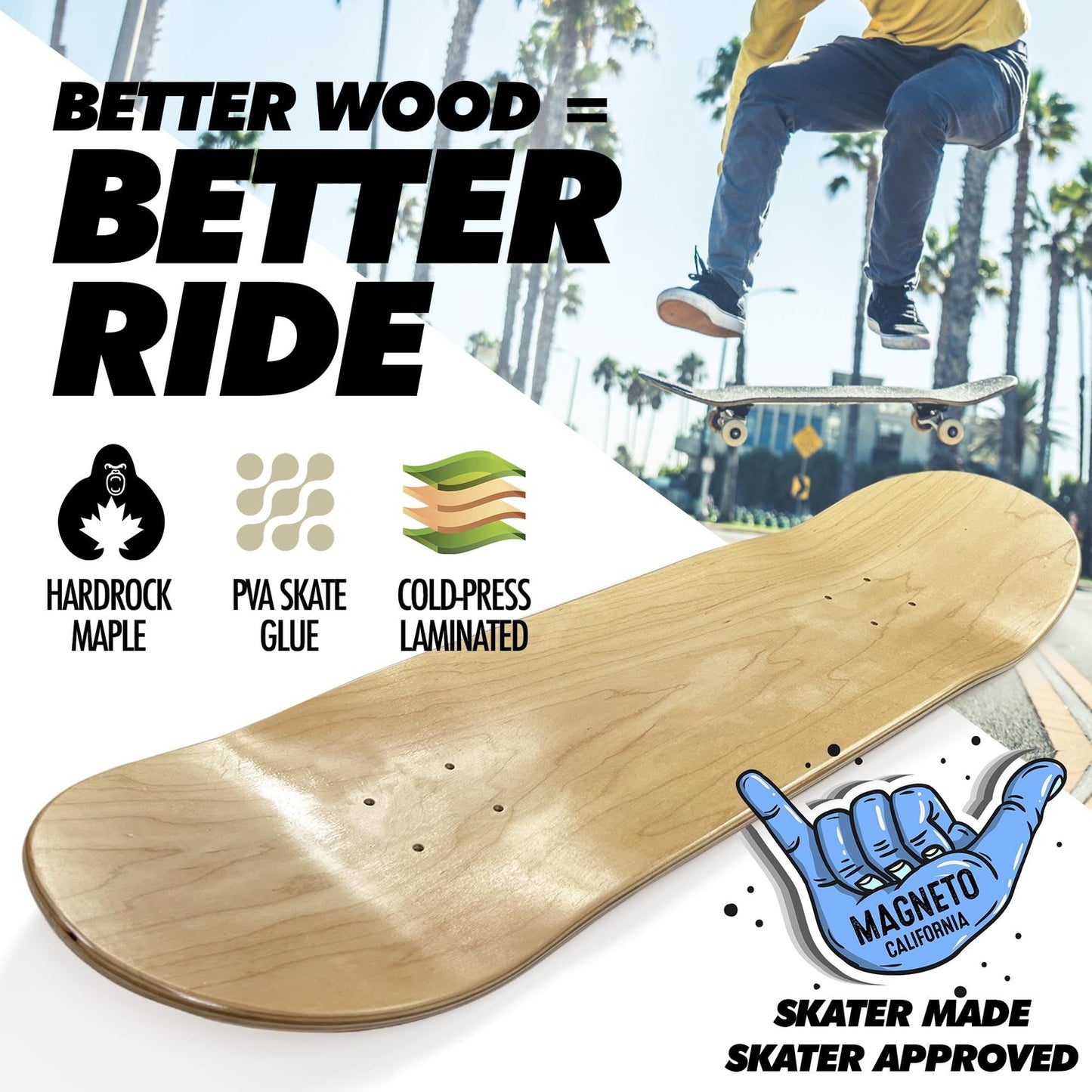 Cruiser Skateboard - Maple Wood - Purple Cat