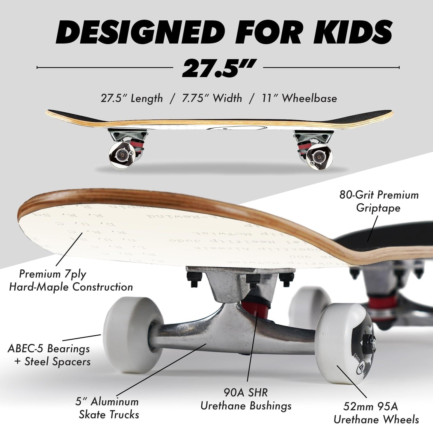 Cruiser Skateboard -  Maple Wood - Video Game