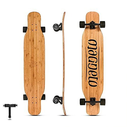 Bamboo Carbon Fiber Longboard Skateboard -  46” x 9.5”