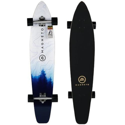 44 inch Kicktail Cruiser Longboard Skateboard - Blue Fog