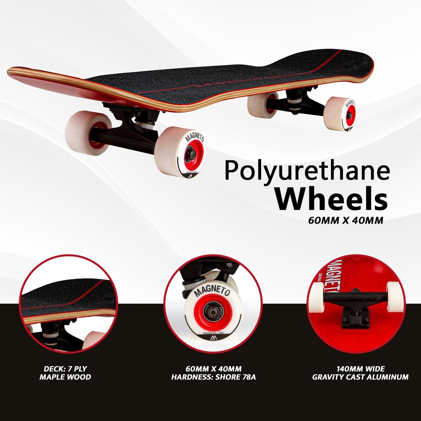 SUV Skateboard - 31" x 8.5" - Red